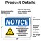 Signmission Radiation & Laser Sign, 5 in H x 7 in W, Vinyl Decal, Rectangle OS-2PACK-NS-D-57-L-17711 - alternate 2